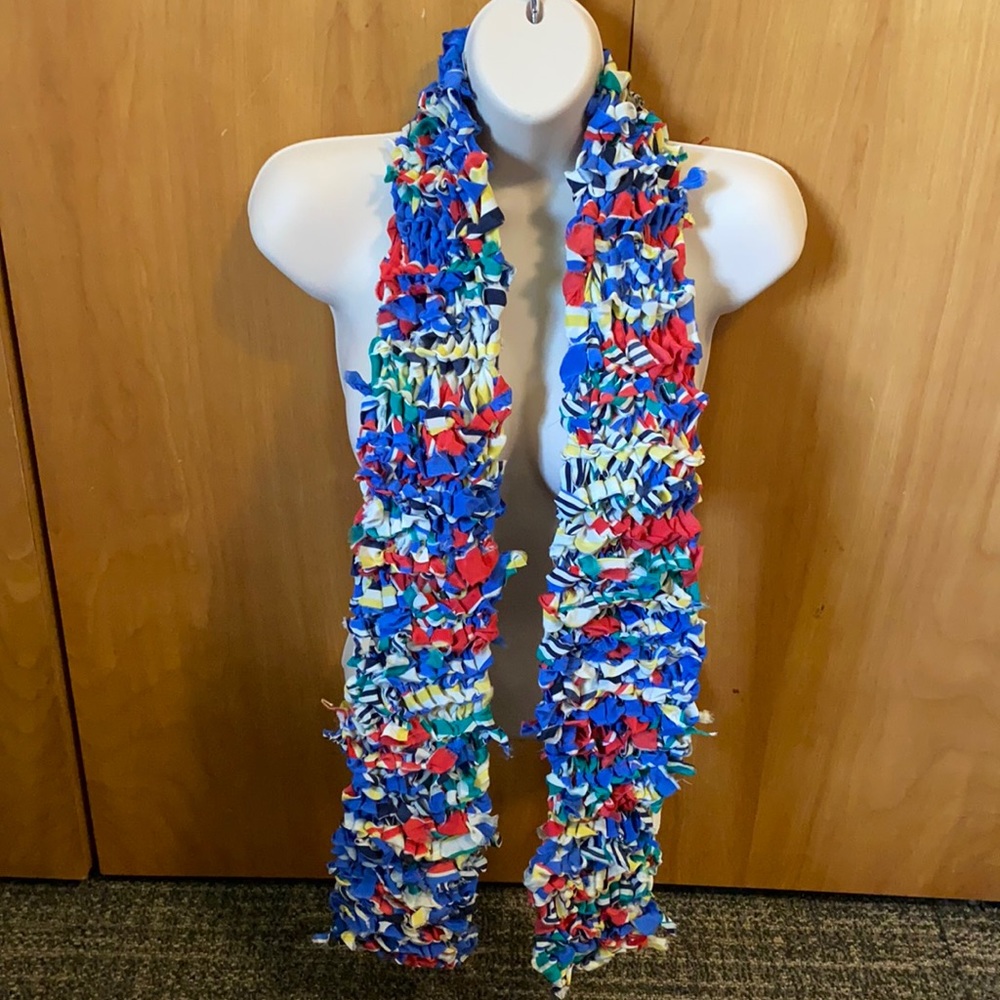 Hand knit 100% silk scarf